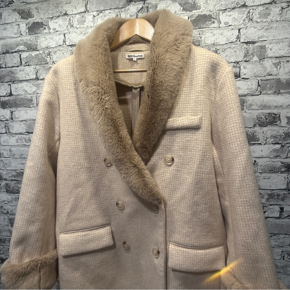 EUC Reformation Double-Breasted Women's Coat Size XL - Picture 3 of 15